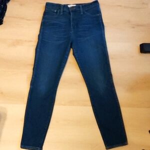 Madewell Women's Blue High Rise Skinny Jeans Size 28 NWOT